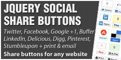 jQuery Social Share Buttons Plugin